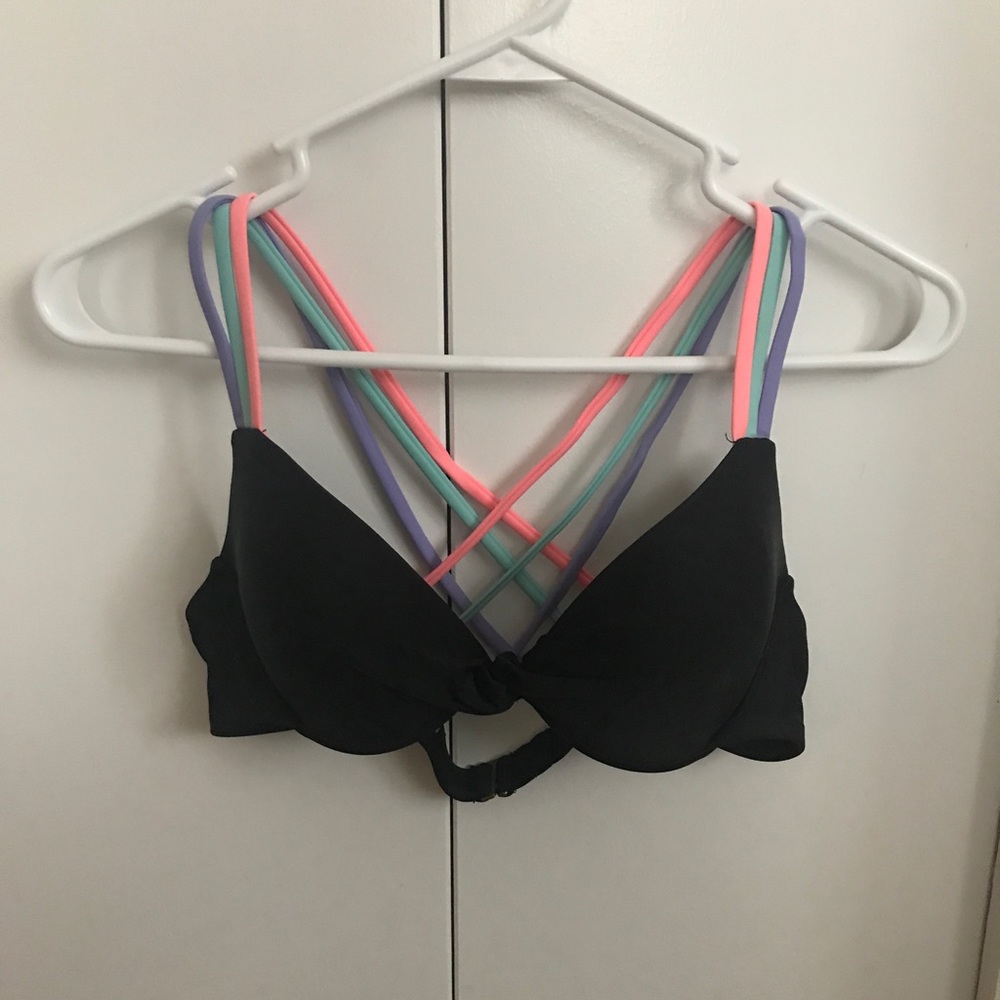 Large black swim top